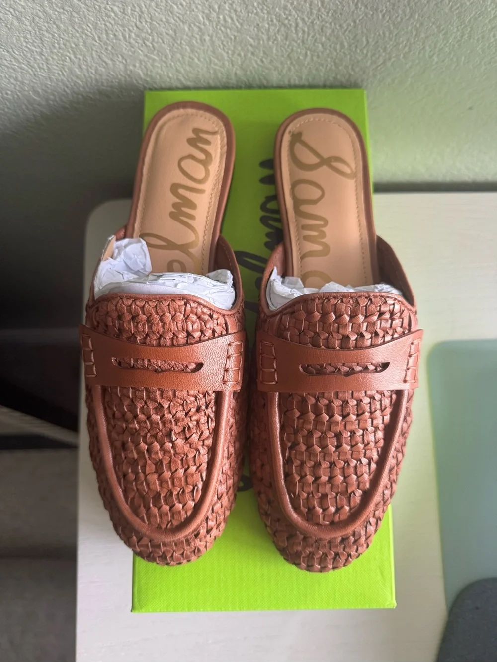 Sam Edelman Tullie Woven Mule- Saddle Leather